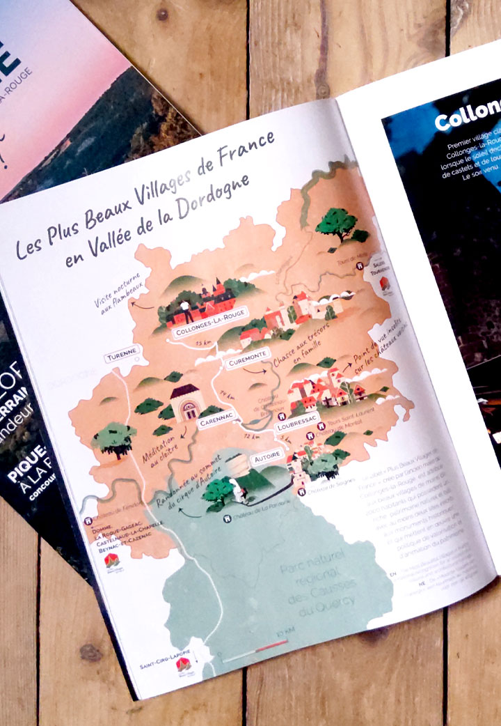 Illustrated map L'Odyssée Andine for Terres Oubliées trek agency